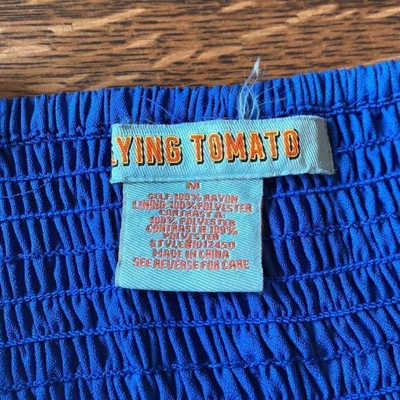 Flying Tomato maxi dress medium blue embroidered - Picture 7 of 8